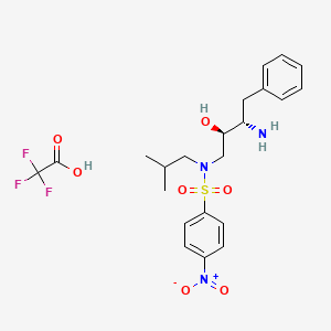 molecular formula C22H28F3N3O7S B14809368 N-[(2R,3S)-3-Amino-2-hydroxy-4-phenylbutyl]-N-(2-methylpropyl)-4-nitrobenzenesulfonamide Trifluoroacetic Acid Salt 