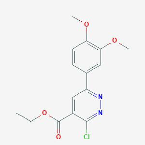 molecular formula C15H15ClN2O4 B1480942 3-氯-6-(3,4-二甲氧基苯基)吡嗪-4-羧酸乙酯 CAS No. 2097963-68-1