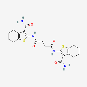 N,N'-bis(3-carbamoyl-4,5,6,7-tetrahydro-1-benzothiophen-2-yl)butanediamide