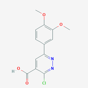 molecular formula C13H11ClN2O4 B1480943 3-Chloro-6-(3,4-dimethoxyphenyl)pyridazine-4-carboxylic acid CAS No. 2097963-79-4