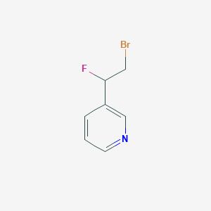 molecular formula C7H7BrFN B1480944 3-(2-溴-1-氟乙基)吡啶 CAS No. 2090369-81-4