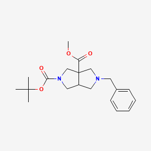 2-(tert-butyl) 3a-methyl 5-benzyltetrahydropyrrolo[3,4-c]pyrrole-2,3a(1H,3H)-dicarboxylate