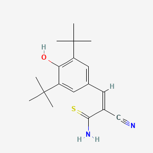 molecular formula C18H24N2OS B14809455 (Z)-2-cyano-3-(3,5-ditert-butyl-4-hydroxyphenyl)prop-2-enethioamide 