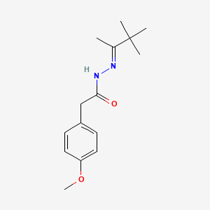 N-[(E)-3,3-dimethylbutan-2-ylideneamino]-2-(4-methoxyphenyl)acetamide