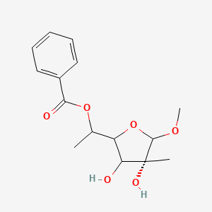 (1R)-1-[(2S,3R,4R)-3,4-dihydroxy-5-methoxy-4-methyloxolan-2-yl]ethyl benzoate