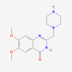 molecular formula C15H20N4O3 B14809468 6,7-Dimethoxy-2-(piperazin-1-ylmethyl)quinazolin-4(3H)-one 