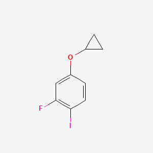 molecular formula C9H8FIO B14809478 4-Cyclopropoxy-2-fluoro-1-iodobenzene 