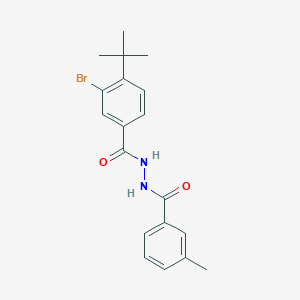 molecular formula C19H21BrN2O2 B14809489 3-bromo-4-tert-butyl-N'-[(3-methylphenyl)carbonyl]benzohydrazide 