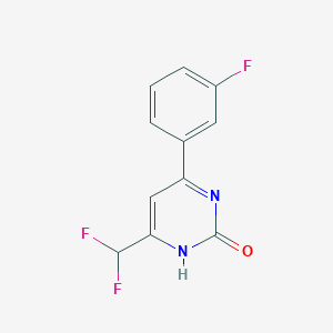 molecular formula C11H7F3N2O B1480949 4-(二氟甲基)-6-(3-氟苯基)嘧啶-2(1H)-酮 CAS No. 1271477-67-8