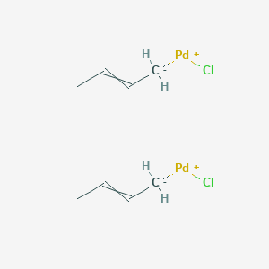 molecular formula C8H14Cl2Pd2 B14809518 But-2-ene;chloropalladium(1+) 