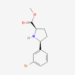 methyl (2R,5S)-5-(3-bromophenyl)pyrrolidine-2-carboxylate