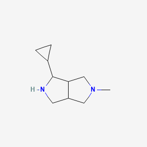molecular formula C10H18N2 B1480955 1-Cyclopropyl-5-methyloctahydropyrrolo[3,4-c]pyrrole CAS No. 2098004-84-1
