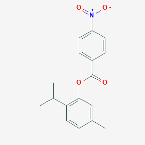 molecular formula C17H17NO4 B14809561 5-Methyl-2-(propan-2-yl)phenyl 4-nitrobenzoate 