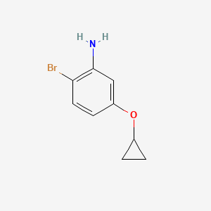 molecular formula C9H10BrNO B14809576 2-Bromo-5-cyclopropoxyaniline 