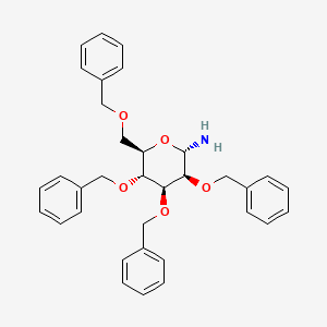 (2S,3S,4S,5R,6R)-3,4,5-tris(phenylmethoxy)-6-(phenylmethoxymethyl)oxan-2-amine