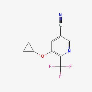 molecular formula C10H7F3N2O B14809581 5-Cyclopropoxy-6-(trifluoromethyl)nicotinonitrile 