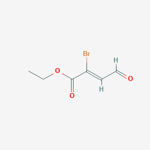 molecular formula C6H7BrO3 B14809603 ethyl (Z)-2-bromo-4-oxobut-2-enoate 