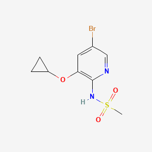 molecular formula C9H11BrN2O3S B14809633 N-(5-Bromo-3-cyclopropoxypyridin-2-YL)methanesulfonamide 