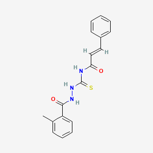 (2E)-N-({2-[(2-methylphenyl)carbonyl]hydrazinyl}carbonothioyl)-3-phenylprop-2-enamide