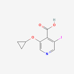 molecular formula C9H8INO3 B14809659 3-Cyclopropoxy-5-iodoisonicotinic acid 