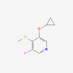 molecular formula C9H10INOS B14809661 3-Cyclopropoxy-5-iodo-4-(methylthio)pyridine 