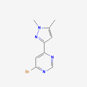 molecular formula C9H9BrN4 B1480967 4-溴-6-(1,5-二甲基-1H-吡唑-3-基)嘧啶 CAS No. 2090311-67-2