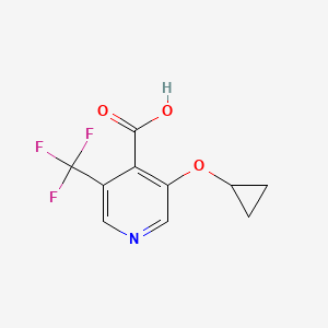 molecular formula C10H8F3NO3 B14809732 3-Cyclopropoxy-5-(trifluoromethyl)isonicotinic acid 