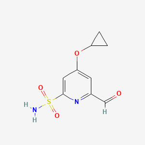 4-Cyclopropoxy-6-formylpyridine-2-sulfonamide