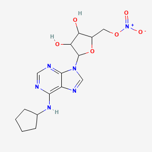 molecular formula C15H20N6O6 B14809811 [5-[6-(Cyclopentylamino)purin-9-yl]-3,4-dihydroxyoxolan-2-yl]methyl nitrate 