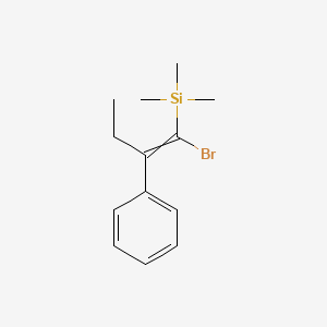 molecular formula C13H19BrSi B14809826 (1-Bromo-2-phenylbut-1-enyl)-trimethylsilane 