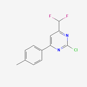 2-Chloro-4-(difluoromethyl)-6-(p-tolyl)pyrimidine