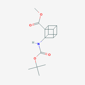 molecular formula C15H19NO4 B14809847 Methyl 8-{[(tert-butoxy)carbonyl]amino}cubane-1-carboxylate 