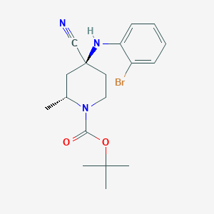 (2R,4S)-tert-Butyl 4-((2-bromophenyl)amino)-4-cyano-2-methylpiperidine-1-carboxylate