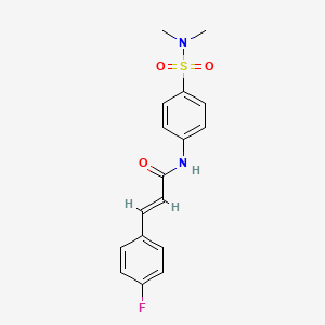 molecular formula C17H17FN2O3S B14809864 (2E)-N-[4-(dimethylsulfamoyl)phenyl]-3-(4-fluorophenyl)prop-2-enamide 