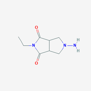 molecular formula C8H13N3O2 B1480987 5-氨基-2-乙基四氢吡咯并[3,4-c]吡咯-1,3(2H,3aH)-二酮 CAS No. 2097995-67-8