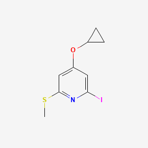 4-Cyclopropoxy-2-iodo-6-(methylthio)pyridine