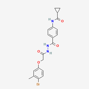 molecular formula C20H20BrN3O4 B14809877 N-[4-({2-[(4-bromo-3-methylphenoxy)acetyl]hydrazinyl}carbonyl)phenyl]cyclopropanecarboxamide 