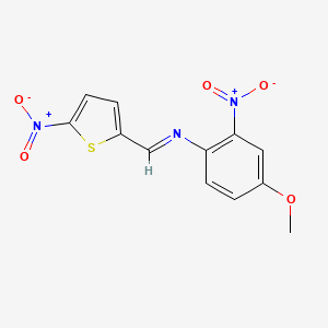 Thiophene, 2-(4-methoxy-2-nitrophenyliminomethyl)-5-nitro-