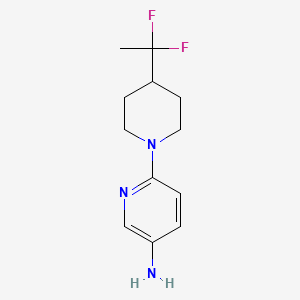 molecular formula C12H17F2N3 B1480990 6-(4-(1,1-二氟乙基)哌啶-1-基)吡啶-3-胺 CAS No. 2097998-94-0