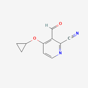 4-Cyclopropoxy-3-formylpicolinonitrile