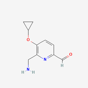 6-(Aminomethyl)-5-cyclopropoxypicolinaldehyde