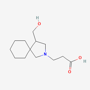 molecular formula C13H23NO3 B1480994 3-(4-(Hydroxymethyl)-2-azaspiro[4.5]decan-2-yl)propanoic acid CAS No. 2098068-08-5