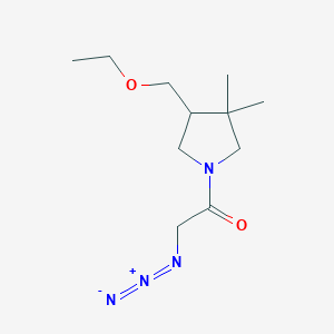 molecular formula C11H20N4O2 B1480996 2-Azido-1-(4-(ethoxymethyl)-3,3-dimethylpyrrolidin-1-yl)ethan-1-one CAS No. 2098103-74-1