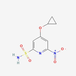 4-Cyclopropoxy-6-nitropyridine-2-sulfonamide