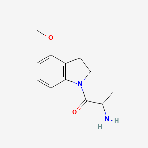 molecular formula C12H16N2O2 B1481001 2-氨基-1-(4-甲氧基吲哚-1-基)丙酮 CAS No. 2089674-39-3