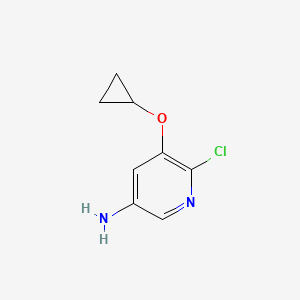 molecular formula C8H9ClN2O B14810028 6-Chloro-5-cyclopropoxypyridin-3-amine 