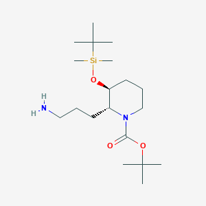 tert-Butyl (2R,3S)-2-(3-aminopropyl)-3-((tert-butyldimethylsilyl)oxy)piperidine-1-carboxylate