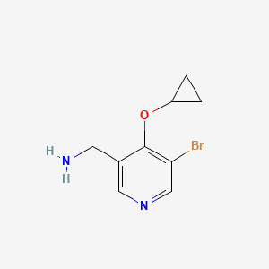 molecular formula C9H11BrN2O B14810033 (5-Bromo-4-cyclopropoxypyridin-3-YL)methanamine 