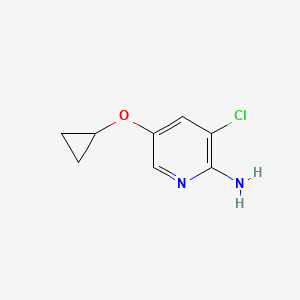 molecular formula C8H9ClN2O B14810044 3-Chloro-5-cyclopropoxypyridin-2-amine 