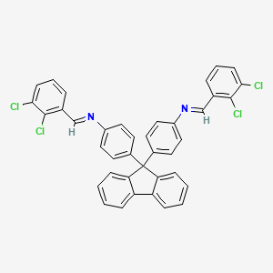 molecular formula C39H24Cl4N2 B14810056 4,4'-(9H-fluorene-9,9-diyl)bis{N-[(E)-(2,3-dichlorophenyl)methylidene]aniline} 